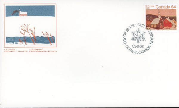 Canada FDC#1006 - Rural Church (1983) 64¢