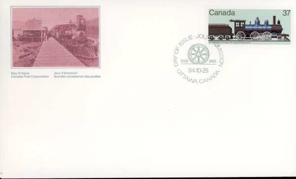 Canada FDC#1038 - GT Class E3 2-6-0 type (1984) 37¢