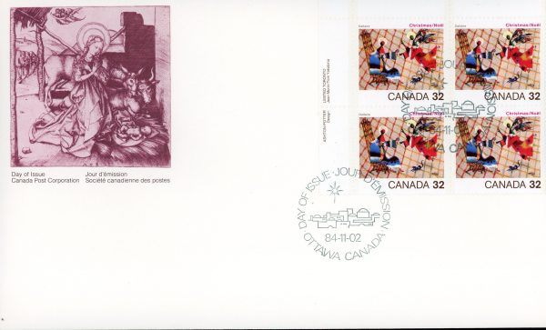 Canada FDC--PB#1040 - L'Annonciation (1984) 32¢