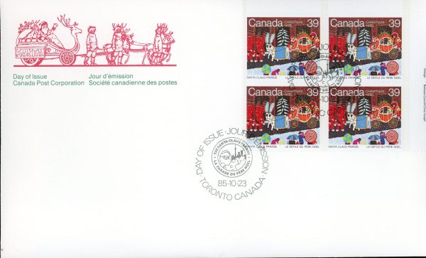 Canada FDC--PB#1068 - Santa Claus Parade (1985) 39¢