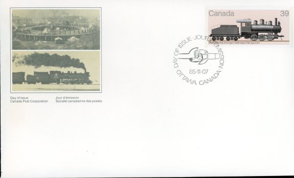 Canada FDC#1073 - CNoR Class 010a 0-6-0 type (1985) 39¢