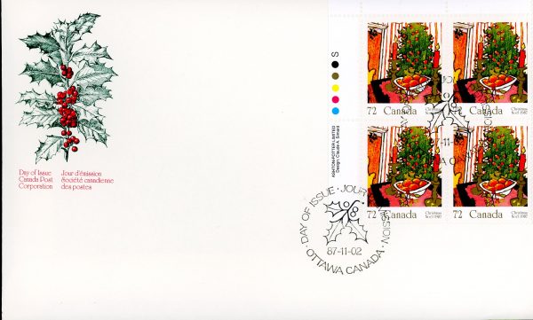 Canada FDC#1150 -PB- Mistletoe, tree (1987) 72¢