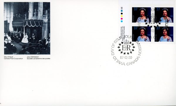 Canada FDC#1162 -PB- Queen Elizabeth II (1987) 37¢