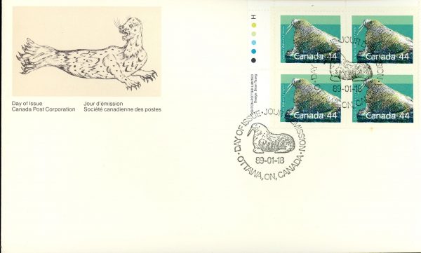 Canada FDC#1171 -PB- Atlantic Walrus (1989) 44¢