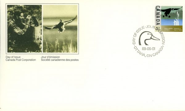 Canada FDC#1204 - Duck landing (1988) 37¢