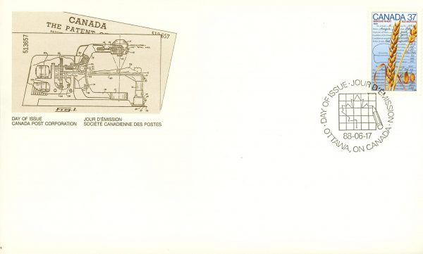 Canada FDC#1207 - Marquis Wheat, 1909 (1988) 37¢