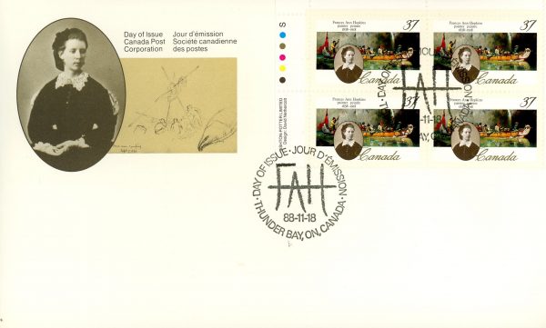 Canada FDC#1227 -PB- Frances Ann Hopkins (1988) 37¢