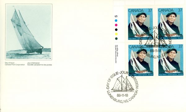 Canada FDC#1228 -PB- Angus Walters (1988) 37¢