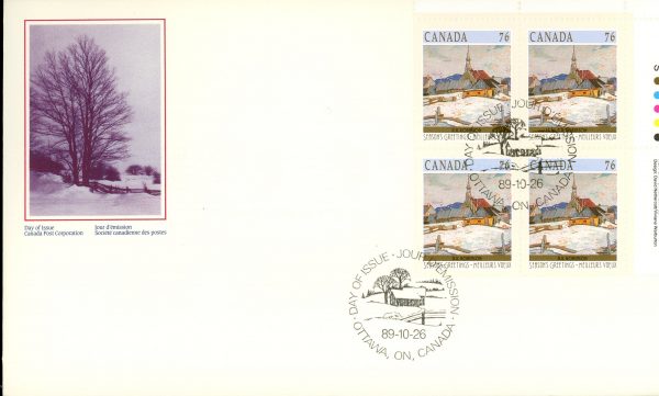 Canada FDC#1258 -PB- Ste. Agnes (near La Malbaie, QC) (1989) 76¢