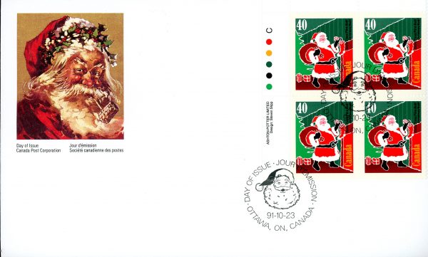 Canada FDC#1339 -PB- Santa Claus (1991) 40¢