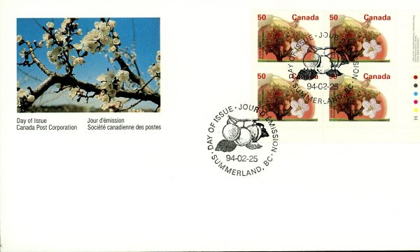 Canada FDC#1365 -PB- Snow Apple (1994) 50¢