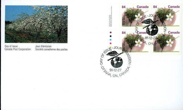 Canada FDC#1371 -PB- Stanley Plum (1991) 84¢