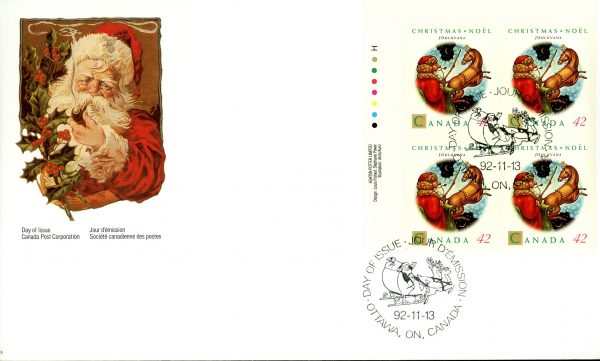 Canada FDC#1452 --PB- Jouluvana (1992) 42¢