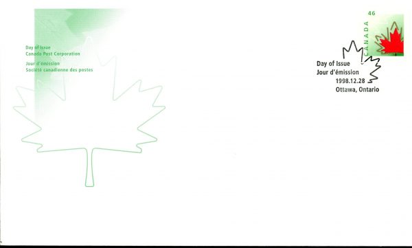 Canada FDC#1699 - Stylized Maple Leaf (1998) 46¢