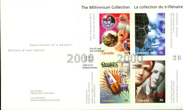 Canada FDC#1818 - Media Technologies (1999) 4 x 46¢ Pane of 4