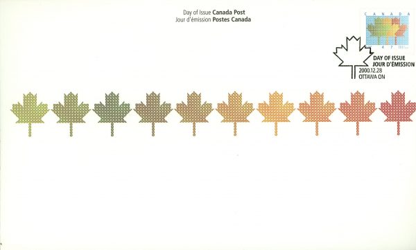 Canada FDC#1878 - Stylized maple leaf (2000) 47¢