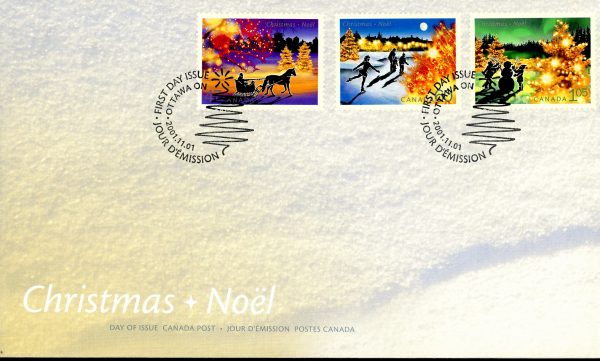 Canada FDC#1922-4 - Christmas Lights (2001) 1 x 47¢, 1 x 60¢, 1 x $1.05 Series of 3