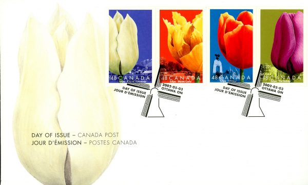 Canada FDC#1946 - Tulips (2002) 4 x 48¢