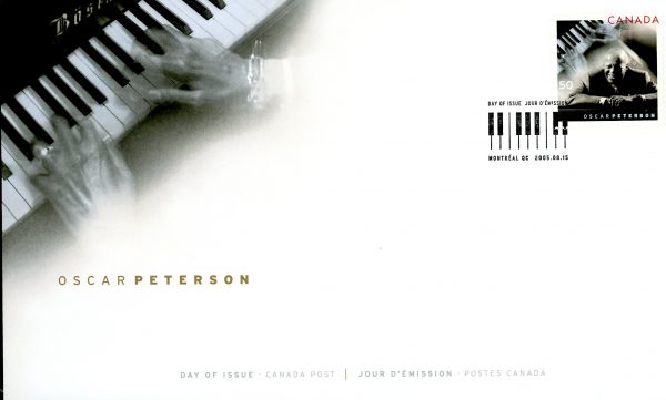 Canada FDC#2118 - Oscar Peterson (1925-2007) and keyboard (2005) 50¢