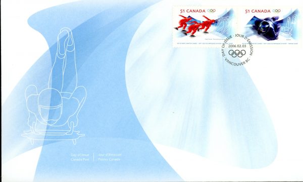 Canada FDC#2144a - XX Olympic Winter Games (2006) 2 x 51¢ Se-tenant pair (2143, 2144)