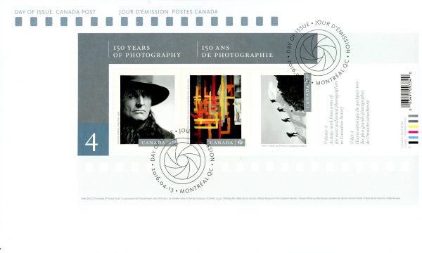 Canada FDC#2903 - Canadian Photography - 4 (2016) $4.55 Souvenir Sheet of 3