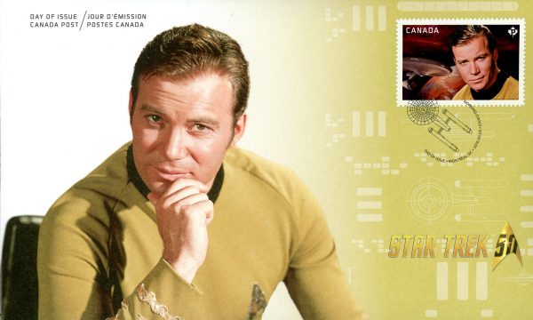 Canada FDC#2917 - Captain James T. Kirk (2016) P (85¢)