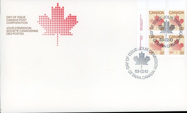 Canada FDC--PB#924 - Maple Leaf (1983) 32¢