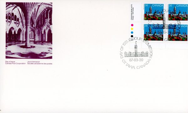 Canada FDC#926B -PB- Parliament Buildings (1987) 36¢