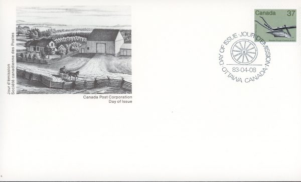 Canada FDC#927 - Wooden Plough (1983) 37¢