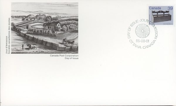 Canada FDC#928 - Settle-Bed (1985) 39¢