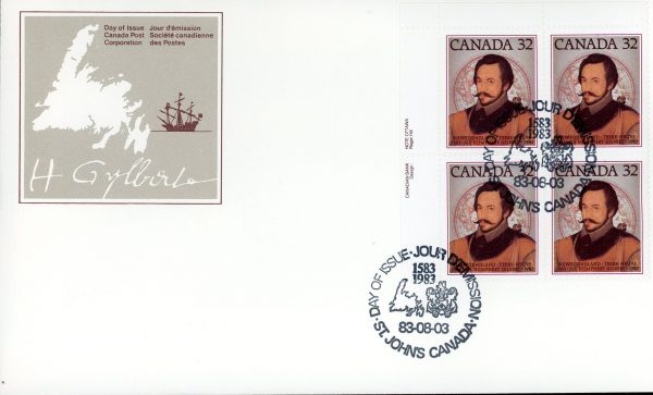 Canada FDC--PB#995 - Sir Humphrey Gilbert (1983) 32¢