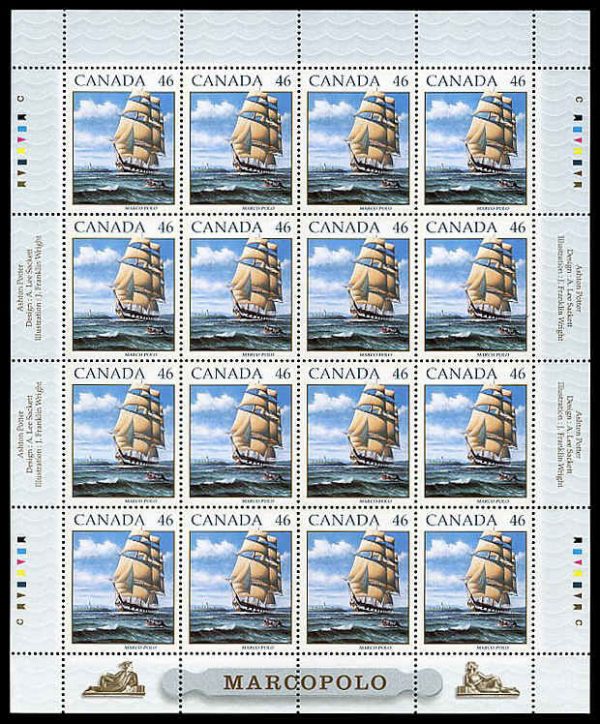 Canada Stamp SHEET#1779 - The Marco Polo under full sail (1999) 46¢