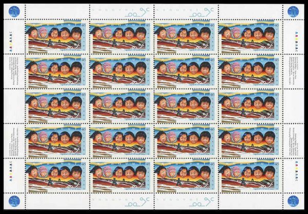 Canada Stamp SHEET#1784 - Inuit faces and landscape (1999) 46¢