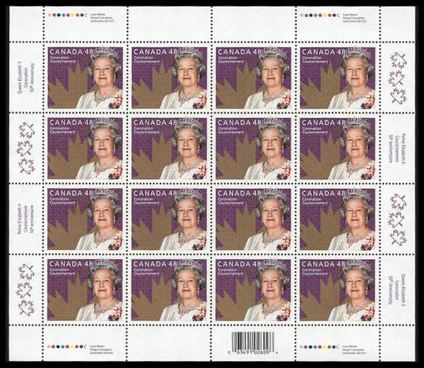 Canada Stamp SHEET#1987 - Queen Elizabeth II (2003) 48¢