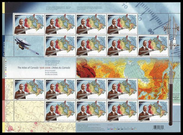 Canada Stamp SHEET#2160 - Dividers and map of Canada (2006) 51¢