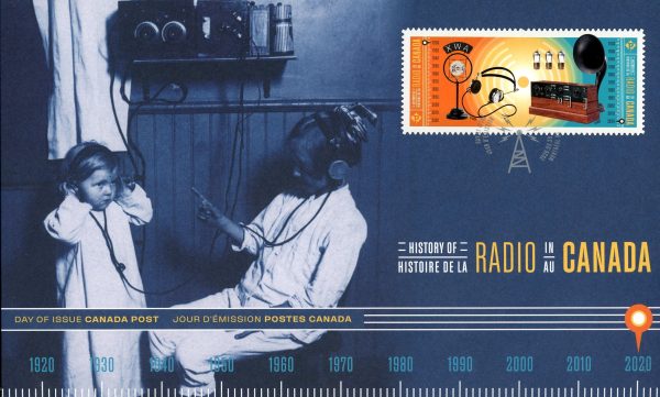 Canada FDC#3245 - History of Radio in Canada (2020) 2 x P (92¢)