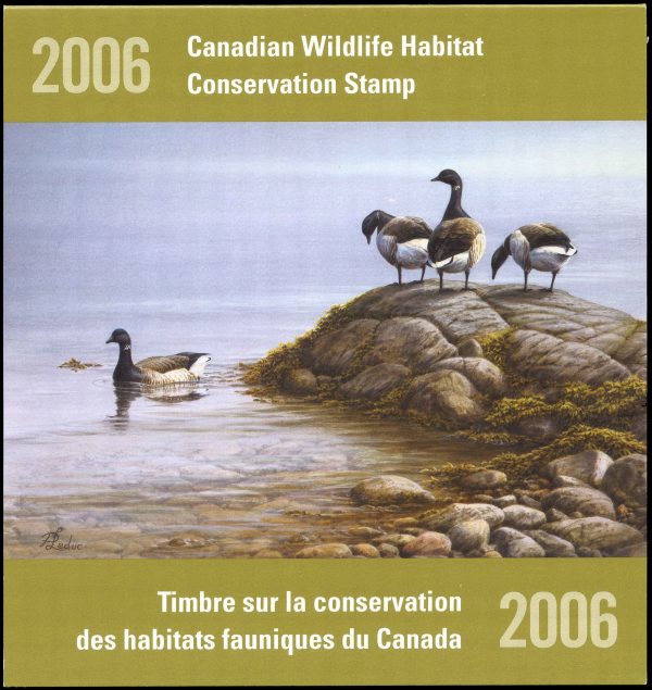 Canadian Wildlife Habitat Conservation Stamp #FWH22 - Brant Goose (2006) $8.50