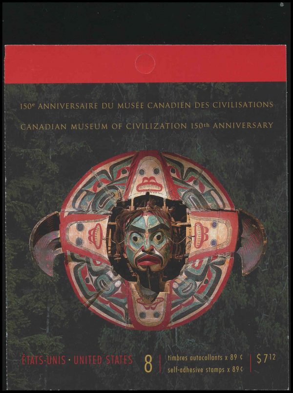 Canada Stamp Booklet - #BK325 - Northwest Coast Transformation Mask (2006) 8 x 89¢