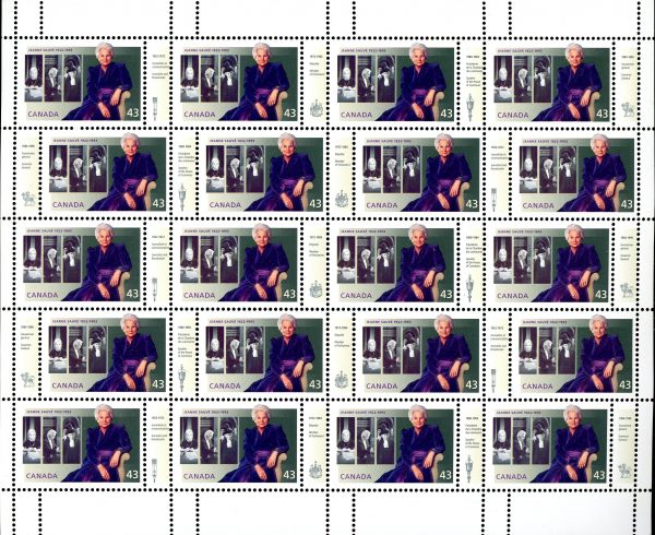 Canada Stamp SHEET#1509ai - Jeanne Sauvé (1922-1993) (1994) 4 x 43¢ (MF)