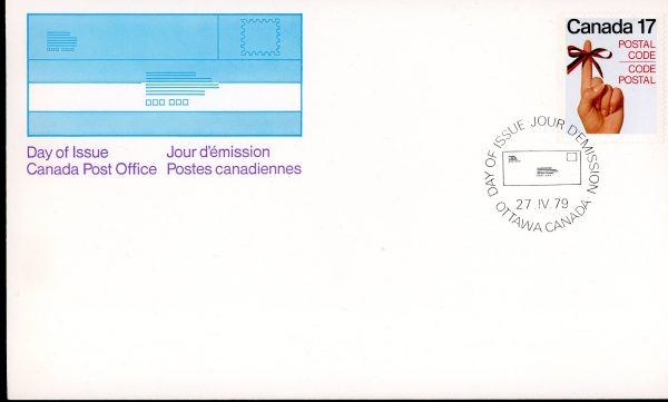 Canada FDC #815 - Female hand/red ribbon (1979) 17¢