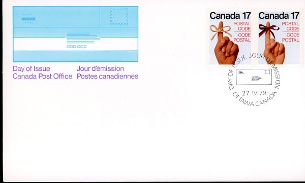 Canada FDC #816a - Postal Code (1979) 2 x 17¢ Se-tenant pair (815, 816)