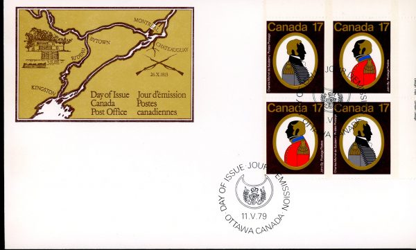 Canada OFDC PB#820a - Canadian Colonels (1979) 2 x 17¢