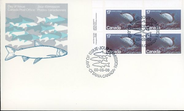 Canada OFDC PB#853 - Atlantic Whitefish (1980) 17¢