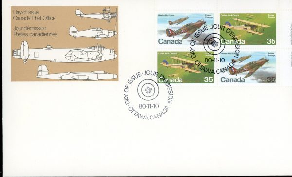 Canada OFDC PB#876a - Military Aircraft (1980)