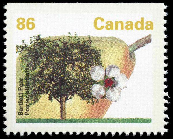 Canada Stamp #1372a - Bartlett Pear (1992) 86¢