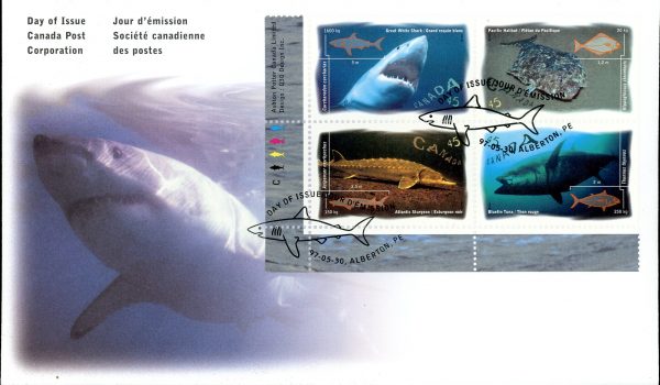 Canada FDC PB#1644a - Ocean Water Fish (1997) 4 x 45¢