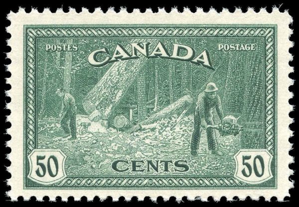 Canada Stamp #272 - Logging, BC (1946) 50¢ - MNH