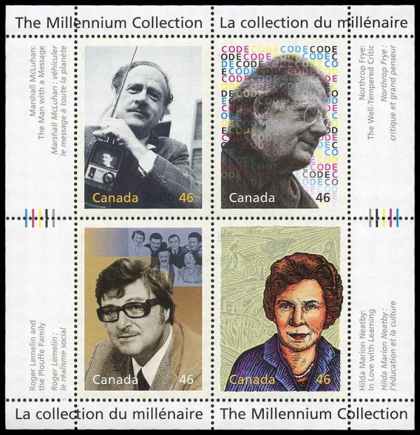 Canada Stamp #1829 - Great Thinkers (2000) 4 x 46¢ Pane of 4