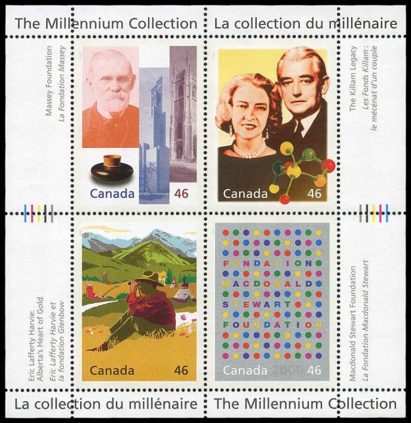 Canada Stamp #1830 - A Tradition of Generosity (2000) 4 x 46¢ Pane of 4