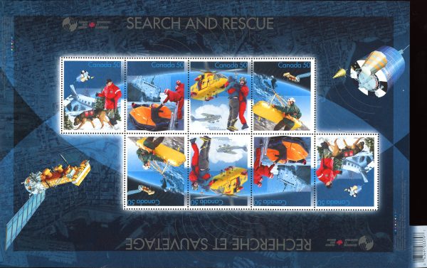 Canada Stamp SHEET#2111i - Search and Rescue (2005) 4 x 50¢ Horizontal strip of 4